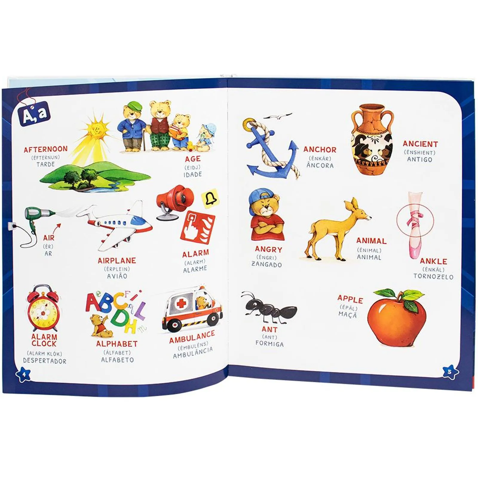 Livro Infantil Ilustrado Minhas Primeiras 1000 Palavras Em Inglês Capa Almofadada Premium - Imagem 6