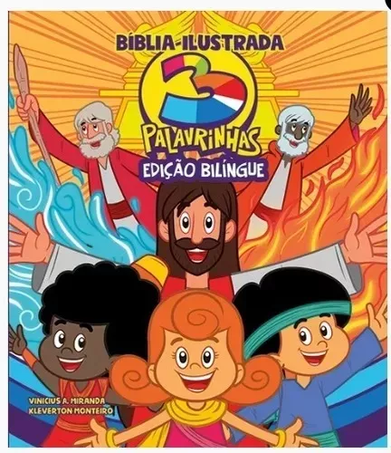 Bíblia Ilustrada 3 Palavrinhas Edição Luxo Capa Dura: Bilingue, De Editora 100% Cristão. - Imagem 5